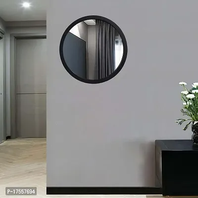 EFINITO 32 cms Round Wall Mirror for Bathroom Wash Basin Bedroom Drawing Room Makeup Vanity Mirror(Framed)-thumb2