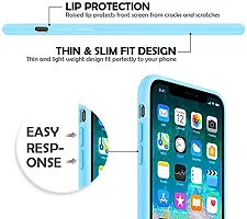 EFINITO Slim Fit Liquid Silicone Back Cover for Apple iPhone X iPhone Xs Shockproof Protective Case Cover with Microfiber Lining - Blue-thumb4