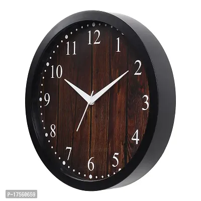 EFINITO 12 inch Wooden Checkered Wall Clock Silent for Room Home Kitchen Bedroom Office-thumb4