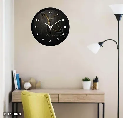 EFINITO 12.5 Inches Wall Clock God Enlightens Every Soul Clock for Home Living Room Bedroom Office Hall Kids Room (Silent Movement, Black Frame) IT-123-thumb5