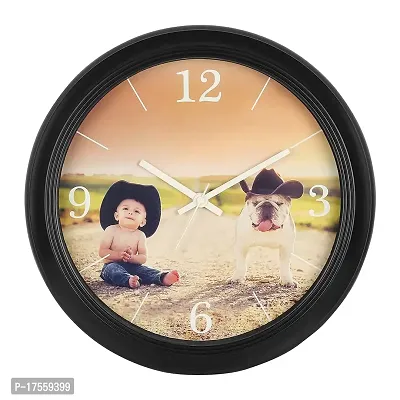 EFINITO 14 Inch Boy with Dog Wall Clock for Home/Living Room/Bedroom/Kitchen/Kids Room-thumb2