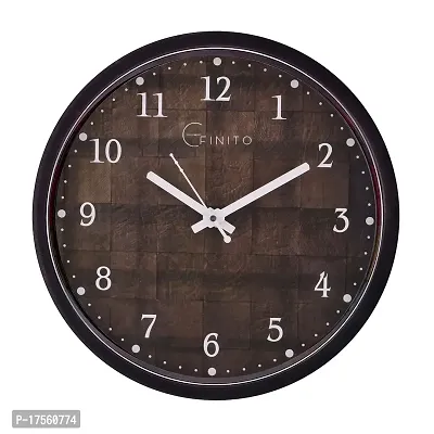 EFINITO 13 Inch Wall Clock Wood Craft Designer Silent Clock for Home Living Room Bedroom Office