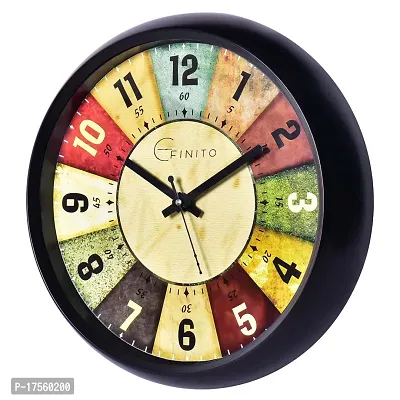 EFINITO Wall Clock Classic Roulette Silent Clock for Home Living Room Bedroom Office - 12.5 Inches-thumb4