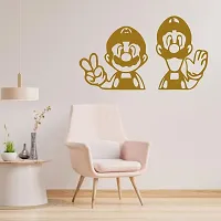 EFINITO 2 Pcs joker men catoon Wall Art, Wall Decor, Set of Golden Wooden home decor items for Livingroom Bedroom Kitchen Office Cafe Wall (23x23) cm each-thumb1