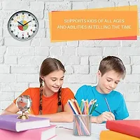 EFINITO Plastic White Telling Time Analog Silent Teaching Clock for Homeschool, Classroom, Teachers and Parents-thumb1