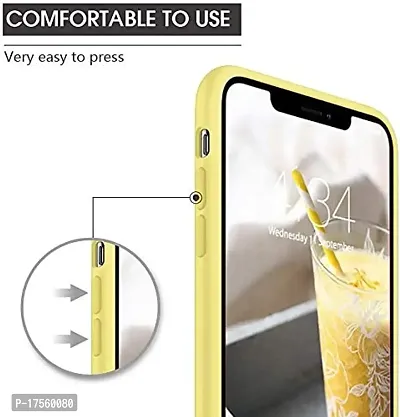 EFINITO iPhone X Case Silicone Case Microfiber Cloth Lining Cushion Compatible with iPhone X - Yellow-thumb3