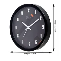 EFINITO 12.5 Inch Massimo Cigar Wall Clock Silent Movement Black Frame-thumb1