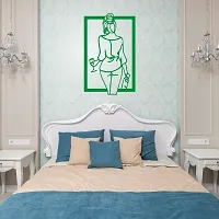 EFINITO Girl Back Body Design Wall Art, Wall Decor, Green Wooden home decor items for Livingroom Bedroom Kitchen Office Cafe Wall (12 Inch)-thumb3