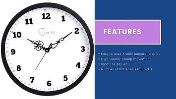 EFINITO 12.5 Inches Stylish White Silent Wall Clock for Home Living Room Bedroom Office-thumb4