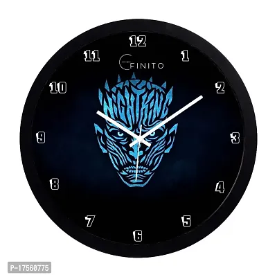 EFINITO 13 Inch Blue Monster Wall Clock for Home Living Room Office Bedroom Hall Kids Room Silent Movement-thumb0