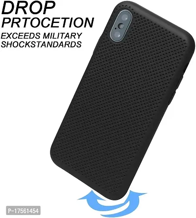 EFINITO Slim Fit Liquid Silicone Back Cover for Apple iPhone X iPhone Xs Shockproof Protective Case Cover with Microfiber Lining - Black-thumb2