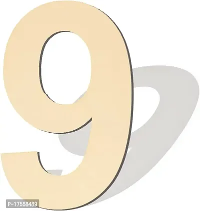 Efinito Wooden Number, Blank Wooden Number, Wooden Sign Board, Wooden Numbers for Crafts, DIY Projects, Birthdays, Parties, Wedding Decorations (Number 0)-thumb0