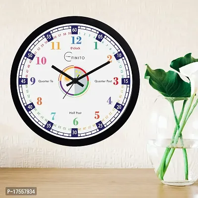 EFINITO 12 Inches Time Teaching Wall Clock for Kids That Helps time Learning Faster and Fun- Silent Movement-thumb2