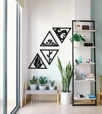 EFINITO Four Elements Wall Art, Wall Decor, Set of Black Wooden Earth Water Fire Air Art 4 Elements of Nature Signs home decor items for Livingroom Bedroom Kitchen Office Wall (23x23) cm each (4pcs)-thumb4