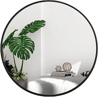 EFINITO 14 Inches Large Circle Wall Mirror for Wash Basin Bathroom Makeup Vanity Decorative Mirror-thumb1