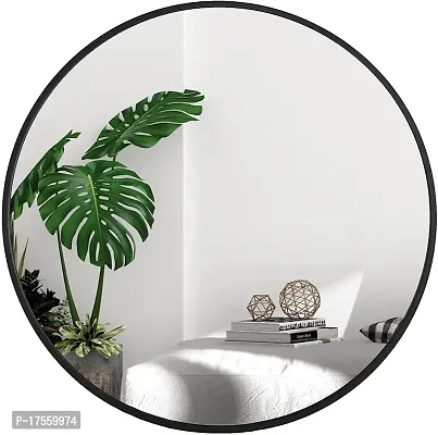 EFINITO 14 Inches Large Circle Wall Mirror for Wash Basin Bathroom Makeup Vanity Decorative Mirror-thumb2