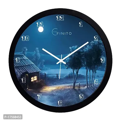 EFINITO 13 Inch Forest Nature Wall Clock for Home Living Room Office Bedroom Hall Kids Room Silent Movement