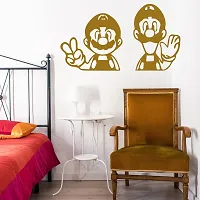 EFINITO 2 Pcs joker men catoon Wall Art, Wall Decor, Set of Golden Wooden home decor items for Livingroom Bedroom Kitchen Office Cafe Wall (23x23) cm each-thumb2