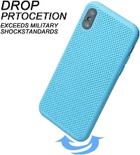 EFINITO Slim Fit Liquid Silicone Back Cover for Apple iPhone X iPhone Xs Shockproof Protective Case Cover with Microfiber Lining - Blue-thumb3