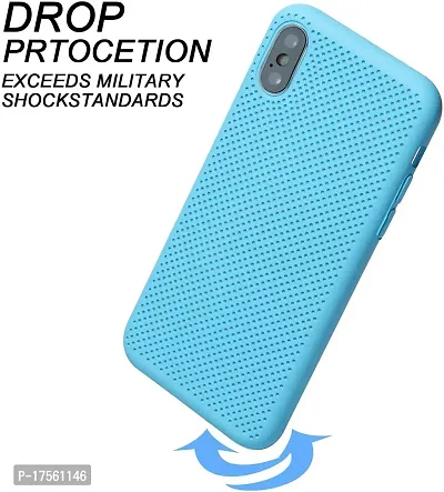 EFINITO Slim Fit Liquid Silicone Back Cover for Apple iPhone X iPhone Xs Shockproof Protective Case Cover with Microfiber Lining - Blue-thumb4