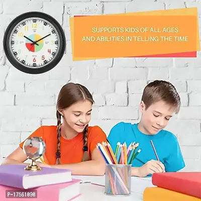 Efinito 14 Inch Wall Clock That Makes Kids Learning Time Faster and Fun Teaching Wall Clock (Silent Movement)-thumb2