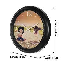 EFINITO 14 Inch Boy with Dog Wall Clock for Home/Living Room/Bedroom/Kitchen/Kids Room-thumb2