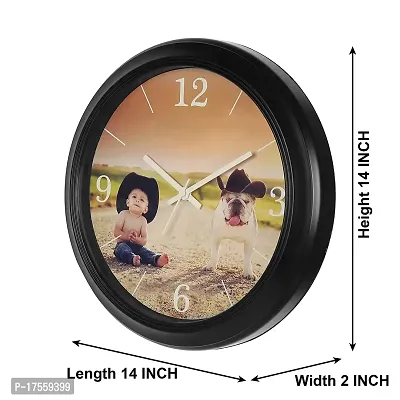 EFINITO 14 Inch Boy with Dog Wall Clock for Home/Living Room/Bedroom/Kitchen/Kids Room-thumb3