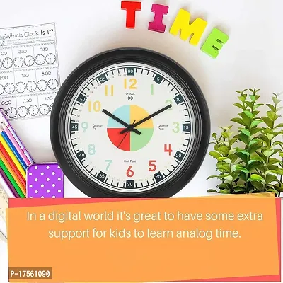 Efinito 14 Inch Wall Clock That Makes Kids Learning Time Faster and Fun Teaching Wall Clock (Silent Movement)-thumb3