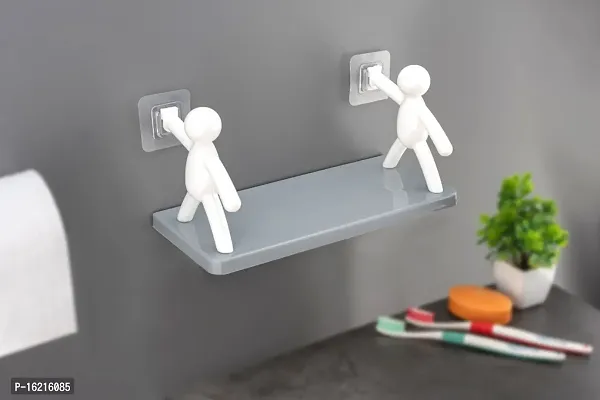 Useful Adhesivecute Floating Shelves Wall Mounted Shelves Wall Shelf For Kitchen Bathroom Entryway-thumb0