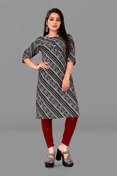 Elegant Crepe Straight Kurta For Women