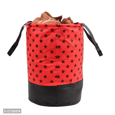 Designer Red Synthetic Laundry Bags