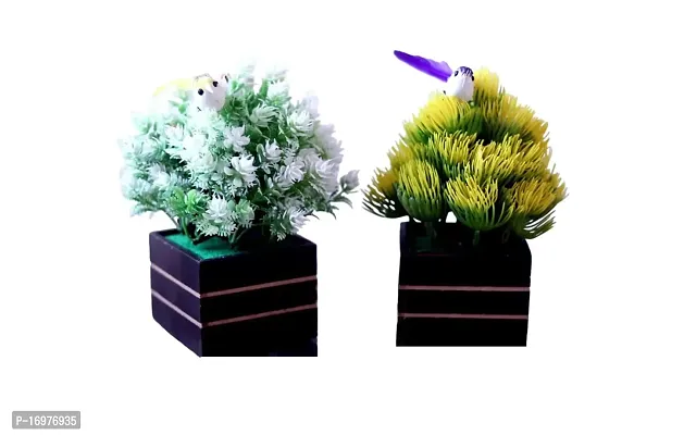 Beautiful Wild Plants -Pack Of 2 Wild Flower Artificial Flower With Pot