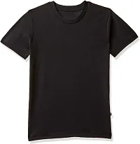 BuyMeIndia - (Pack of 1) Boys Solid Cotton Blend T Shirt (Black)(6-7)Years-thumb1