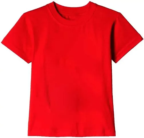 Boy's Solid Cotton Blend T Shirts