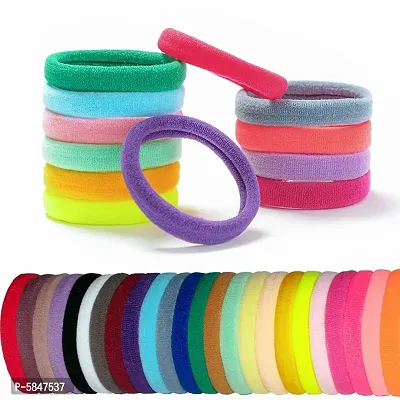 BuyMeIndia(Pack of 24)Multicolour neon Hair band Elastic hair Bands Cotton stretch hair tie Hair bands for Girls/hair bands for women