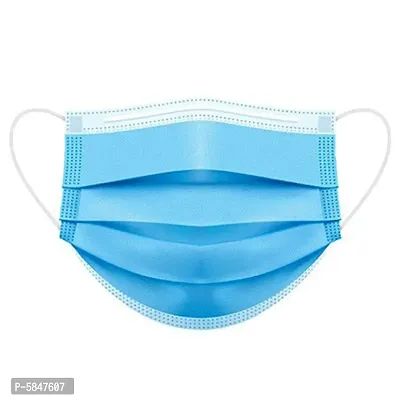 Pack Of 100 Surgical Mask 3 Layer With Nose Clip Disposable Face Mask-thumb0