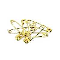 BuyMeIndia- (Pack of 30) Gold Safety Pin Gold Plated Metal Dupatta Saree Safety Pins, Lock Pin for Women/Girls-thumb2