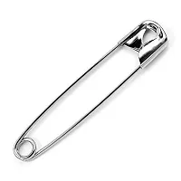 BuyMeIndia - ( Pack of 30) Silver Safety Pin Silver Plated Metal Dupatta Saree Safety Pins, Lock Pin for Women/Girls-thumb2