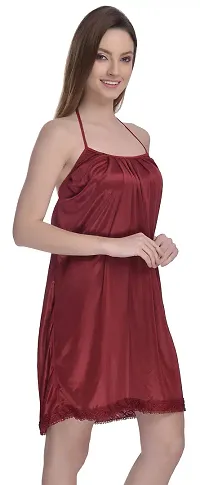 Madam Babydoll | Hot Dress for Honeymoon | First Night Anniversary for Women | Sexy Night Dress | Nighty for Women Maroon-thumb3