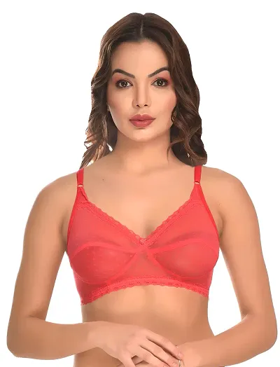 Stylish Fancy Net Solid Bras For Women Pack Of 1