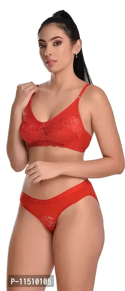 Madam Designer Bra & Panty Set for Women ll Ladies and Girls Lingerie Set Red-thumb4