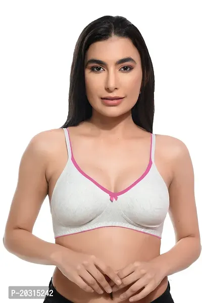 Stylish Fancy Cotton Blend Solid Bras For Women Pack Of 1