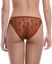 Madam Women's and Girls Low Waist Full Net Sexy Bikini Panty (Pack of 2)-thumb2