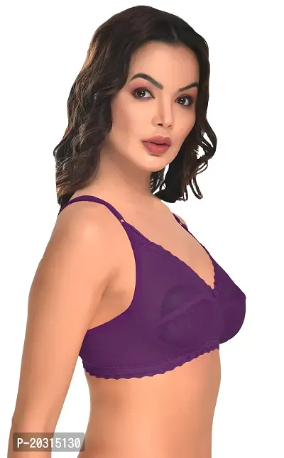 Stylish Fancy Net Solid Bras For Women Pack Of 1-thumb2