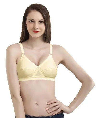 Madam Cross Over Perfect Fitted Bust Controller 100% Cotton Everyday Women's Full Coverage Bras