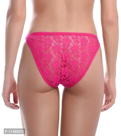 Madam Women's and Girls Low Waist Full Net Sexy Bikini Panty (Pack of 3)-thumb5