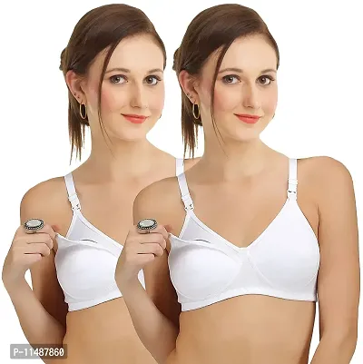 Buy ALYANA Woman's Cotton Mother Feeding Bra for Woman, Non Wired, Non  Padded