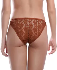 Madam Women's and Girls Low Waist Full Net Sexy Bikini Panty (Pack of 3)-thumb3