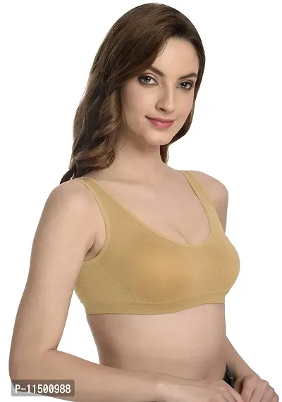 Madam Air Bra, Sports Bra, Stretchable Non-Padded and Non-Wired Bra for Women and Girls,Free Size (Pack of 1)-thumb4