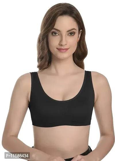 Madam Air Bra, Sports Bra, Stretchable Non-Padded and Non-Wired Bra for Women and Girls,Free Size (Pack of 1)